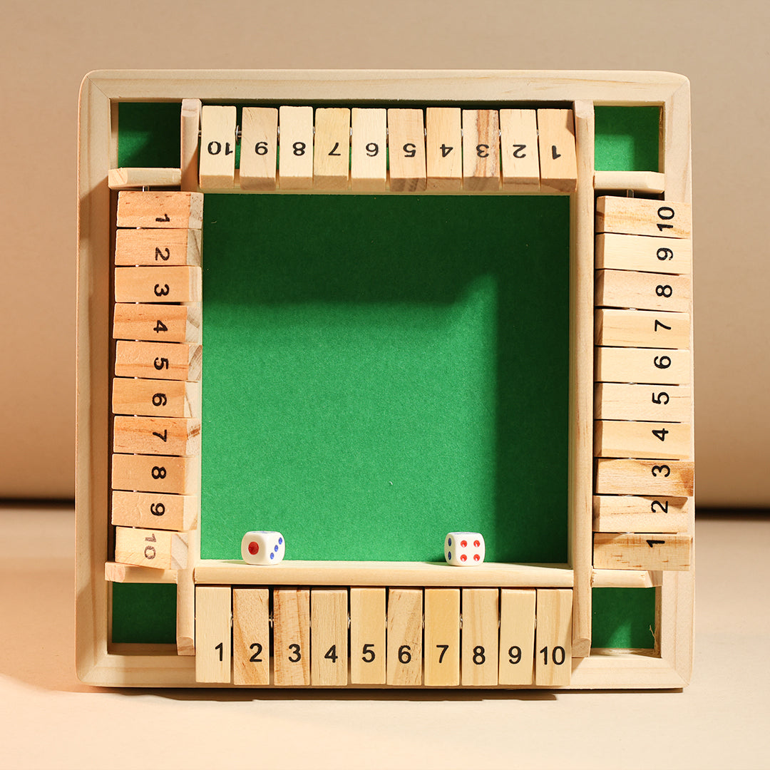 4 player shut the box game