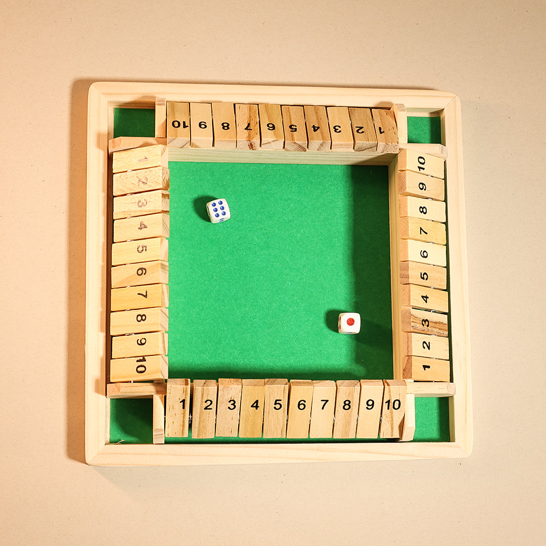 4 player shut the box game