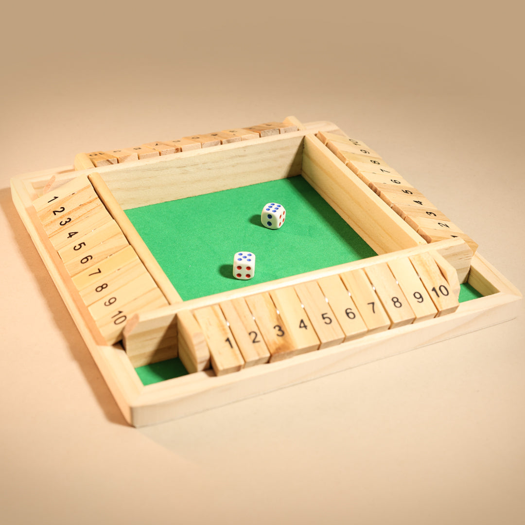 4 player shut the box game