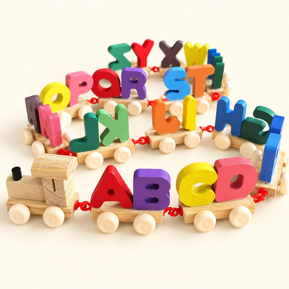 Wooden Alphabet Letters Train