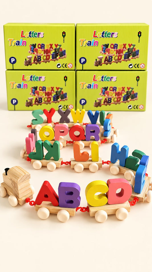 Wooden Alphabet Letters Train